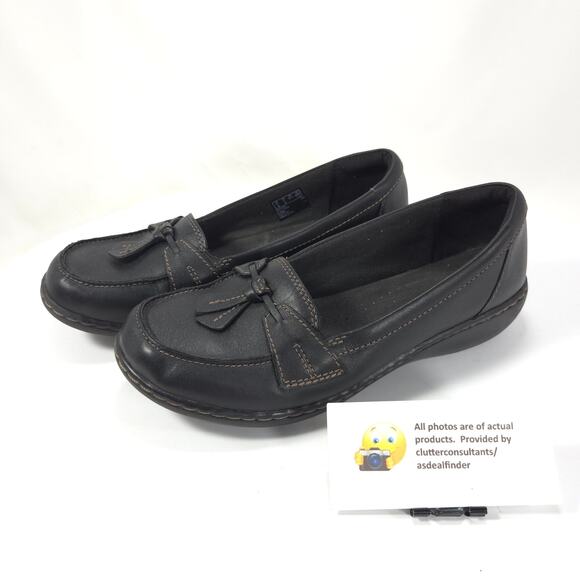 Collection by Clarks Casual Slip On Loafer Flat Womens Size 7 15260 Black - Picture 1 of 9